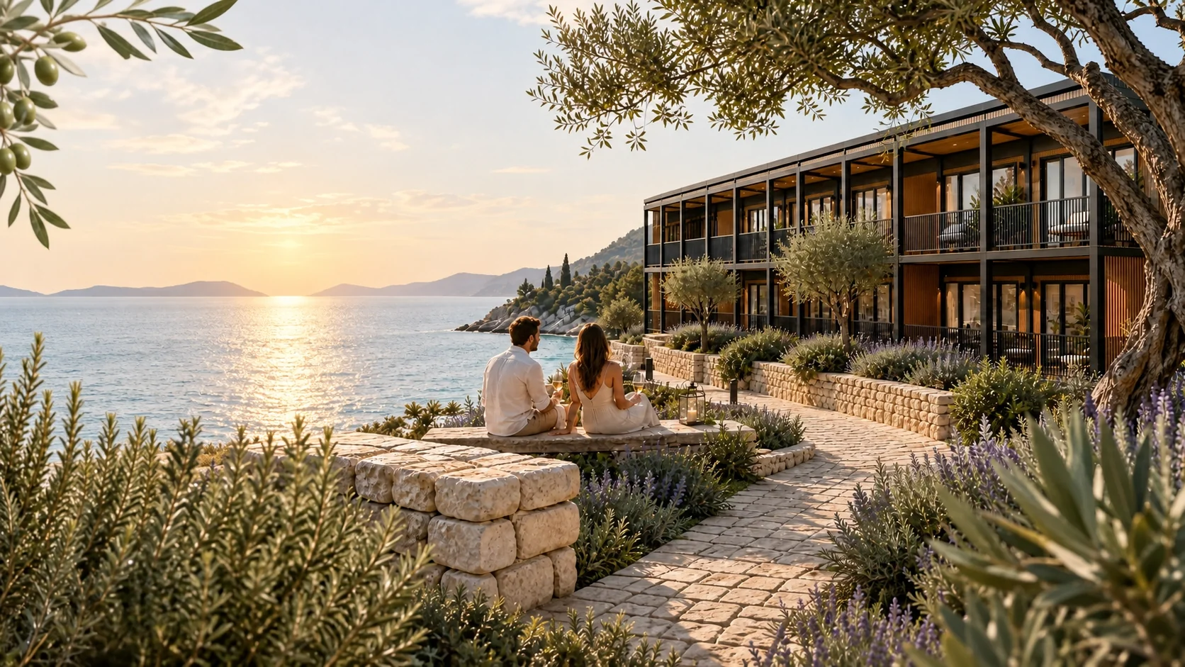 Mediteranska promenada ob morju